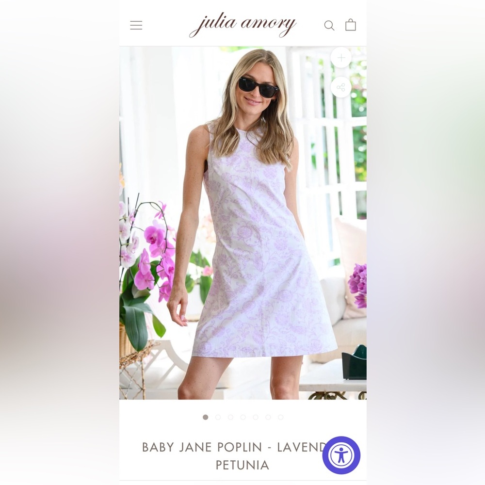 Baby Jane Poplin Dress in Lavender Petunia